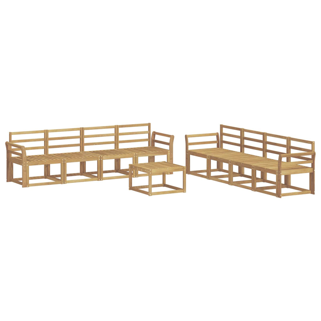 vidaXL Zestaw sof na zewnątrz 9 pcs Biały 59 x 59 x 37 cm