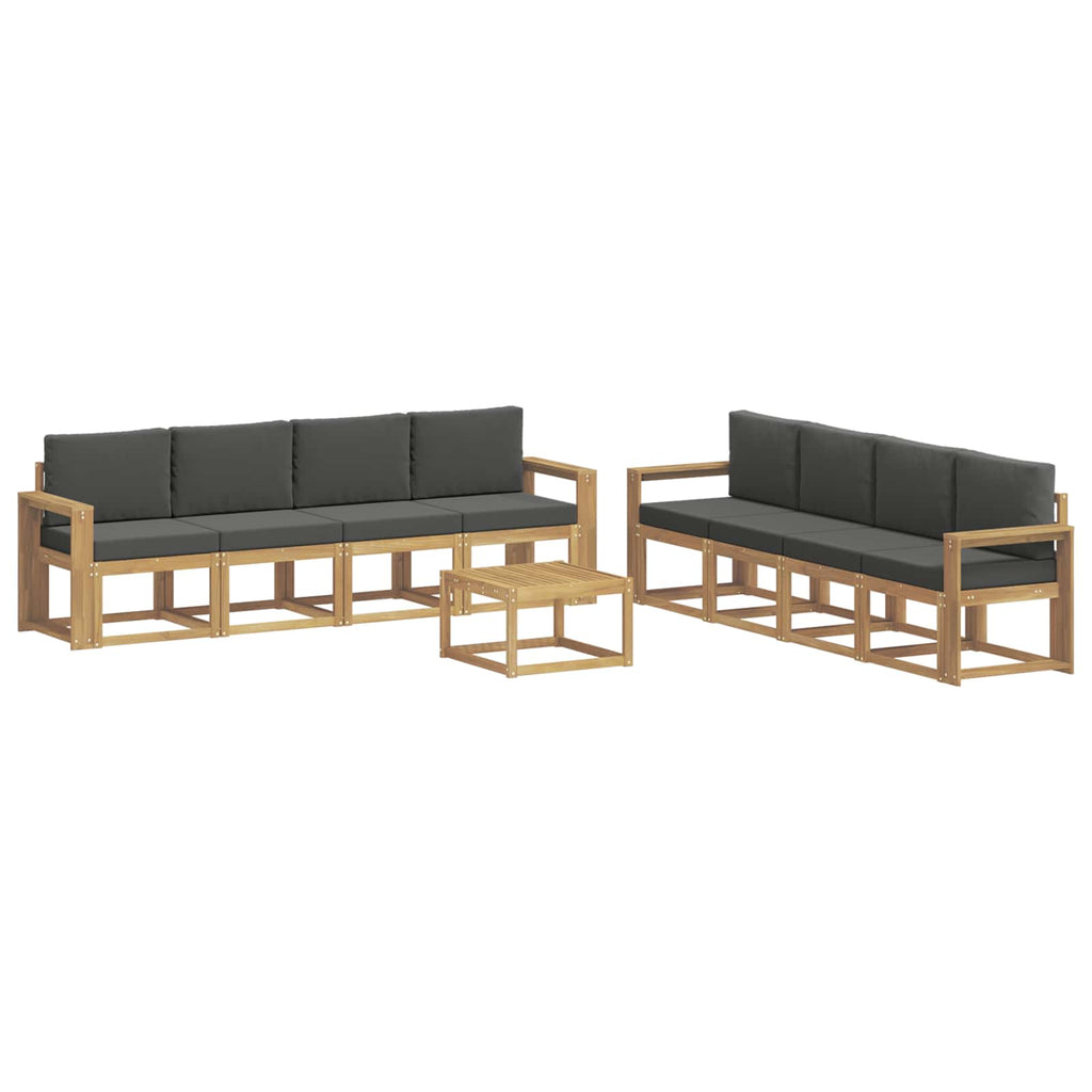 vidaXL Zestaw sof na zewnątrz z poduszką 9 pcs Biały i antracyt