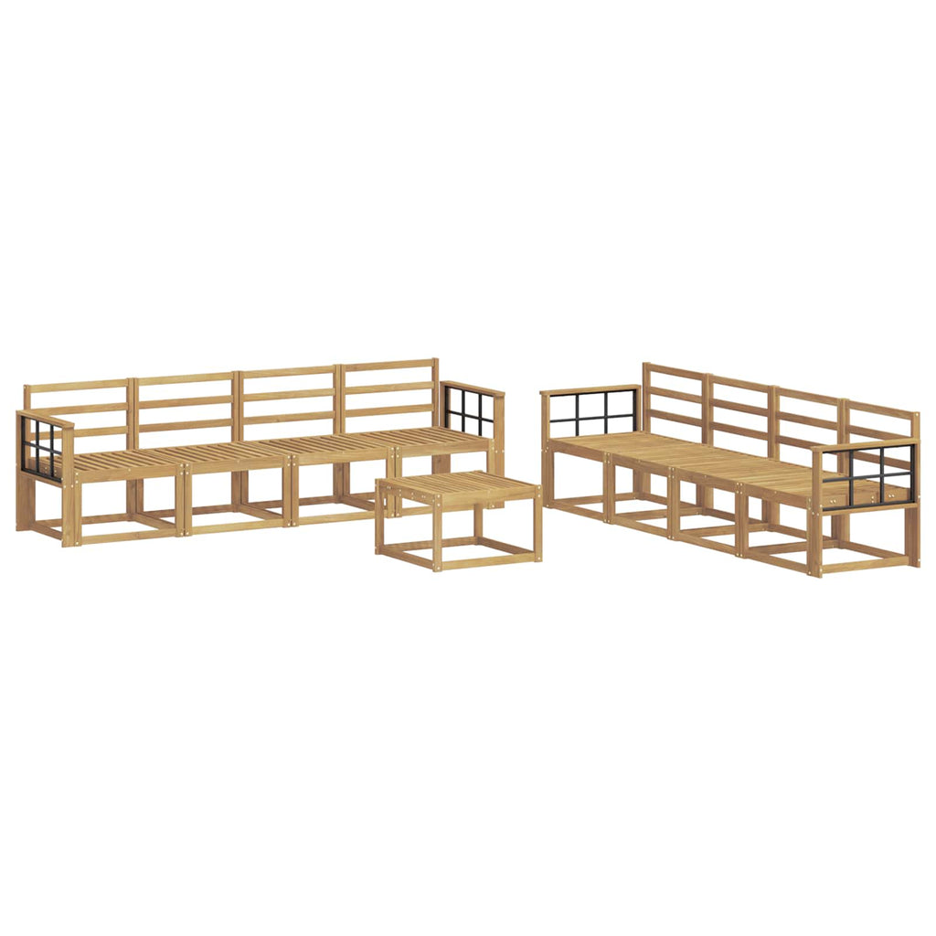 vidaXL Zestaw sof na zewnątrz 9 pcs Biały 59 x 59 x 37 cm