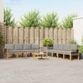 vidaXL Zestaw sof na zewnątrz 9 pcs Biały i jasnoszary 59 x 59 x 37 cm