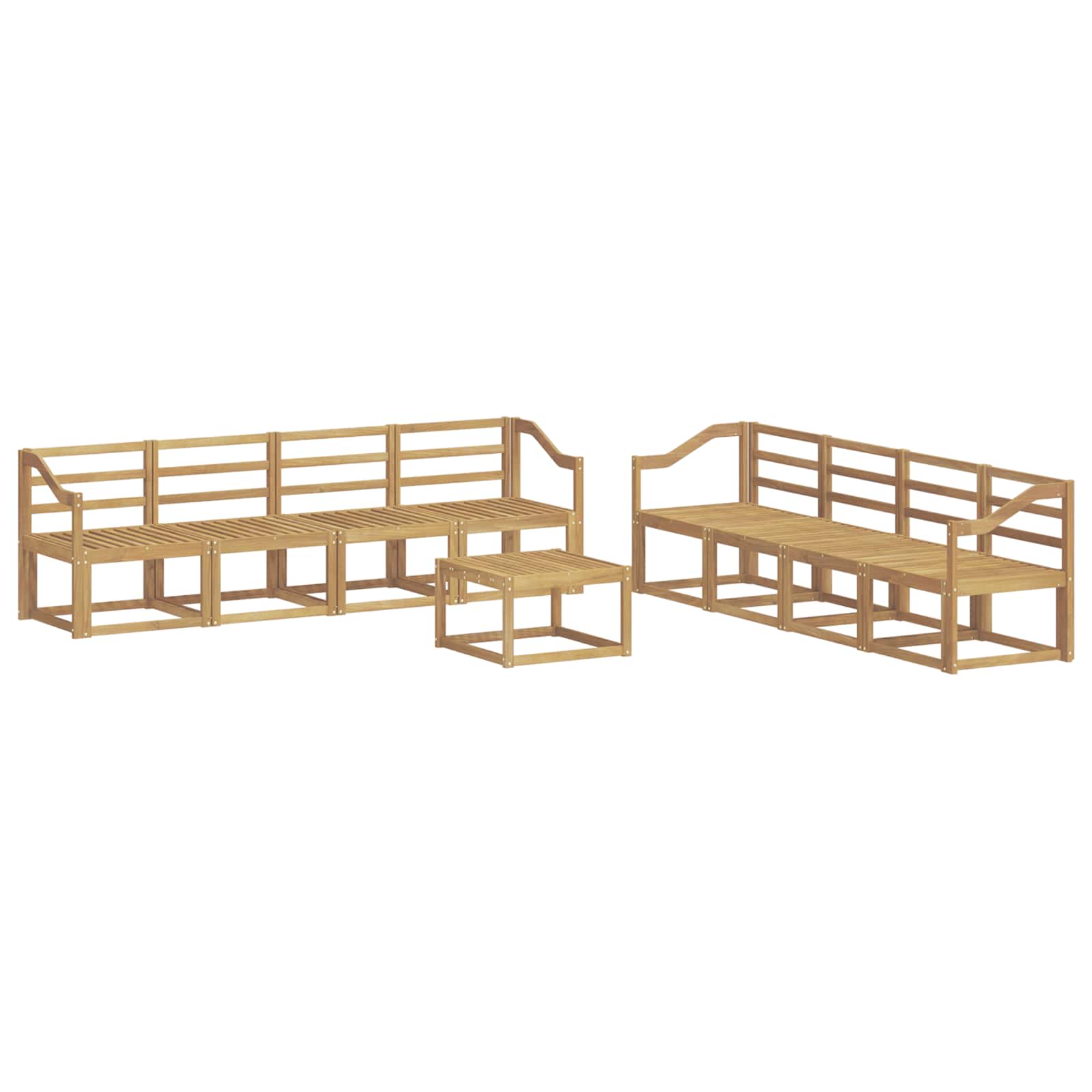 vidaXL Zestaw sof na zewnątrz 9 pcs Biały 59 x 59 x 37 cm