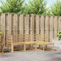 vidaXL Zestaw sof na zewnątrz 4 pcs Biały 185,5 x 122,5 x 73 cm