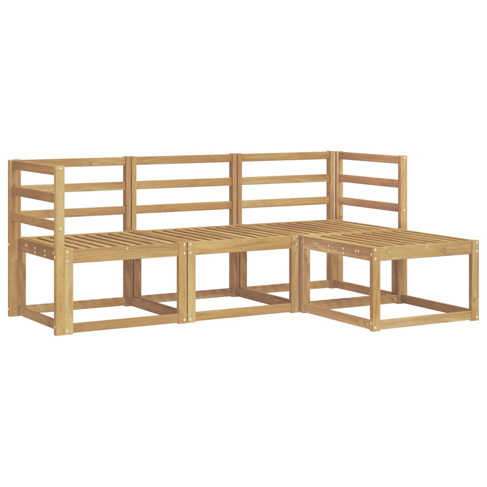 vidaXL Zestaw sof na zewnątrz 4 pcs Biały 185,5 x 122,5 x 73 cm