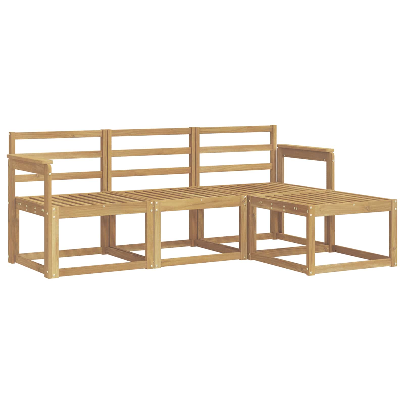 vidaXL Zestaw sof na zewnątrz 4 pcs Biały 189,5 x 122,5 x 73 cm