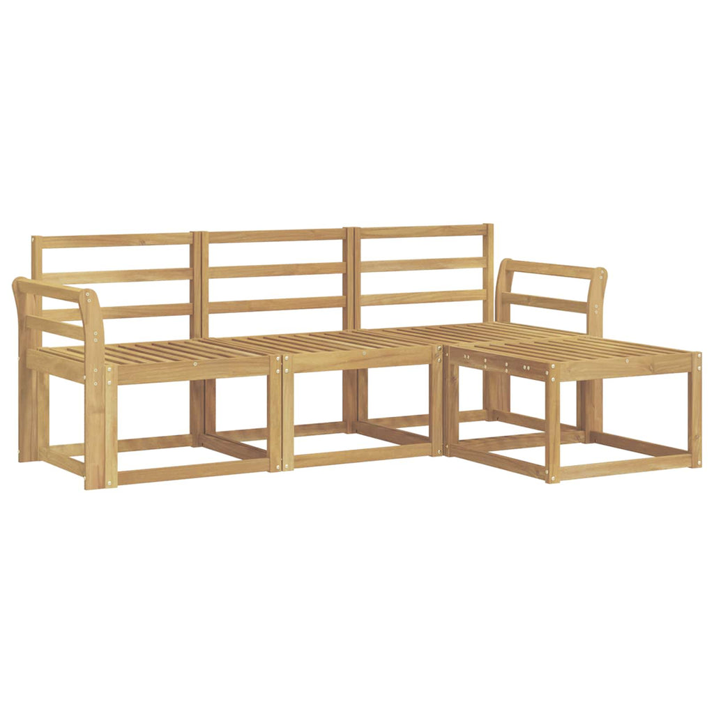 vidaXL Zestaw sof na zewnątrz 4 pcs Biały 194 x 122,5 x 73 cm