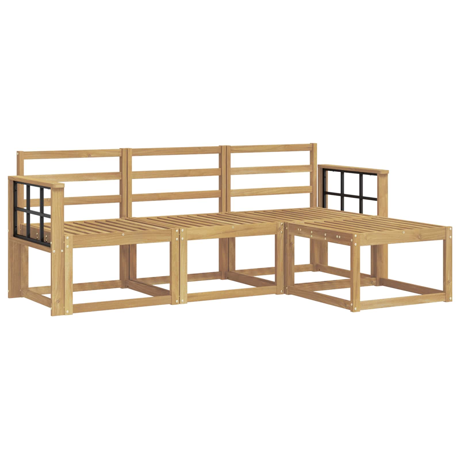 vidaXL Zestaw sof na zewnątrz 4 pcs Biały 189,5 x 122,5 x 73 cm