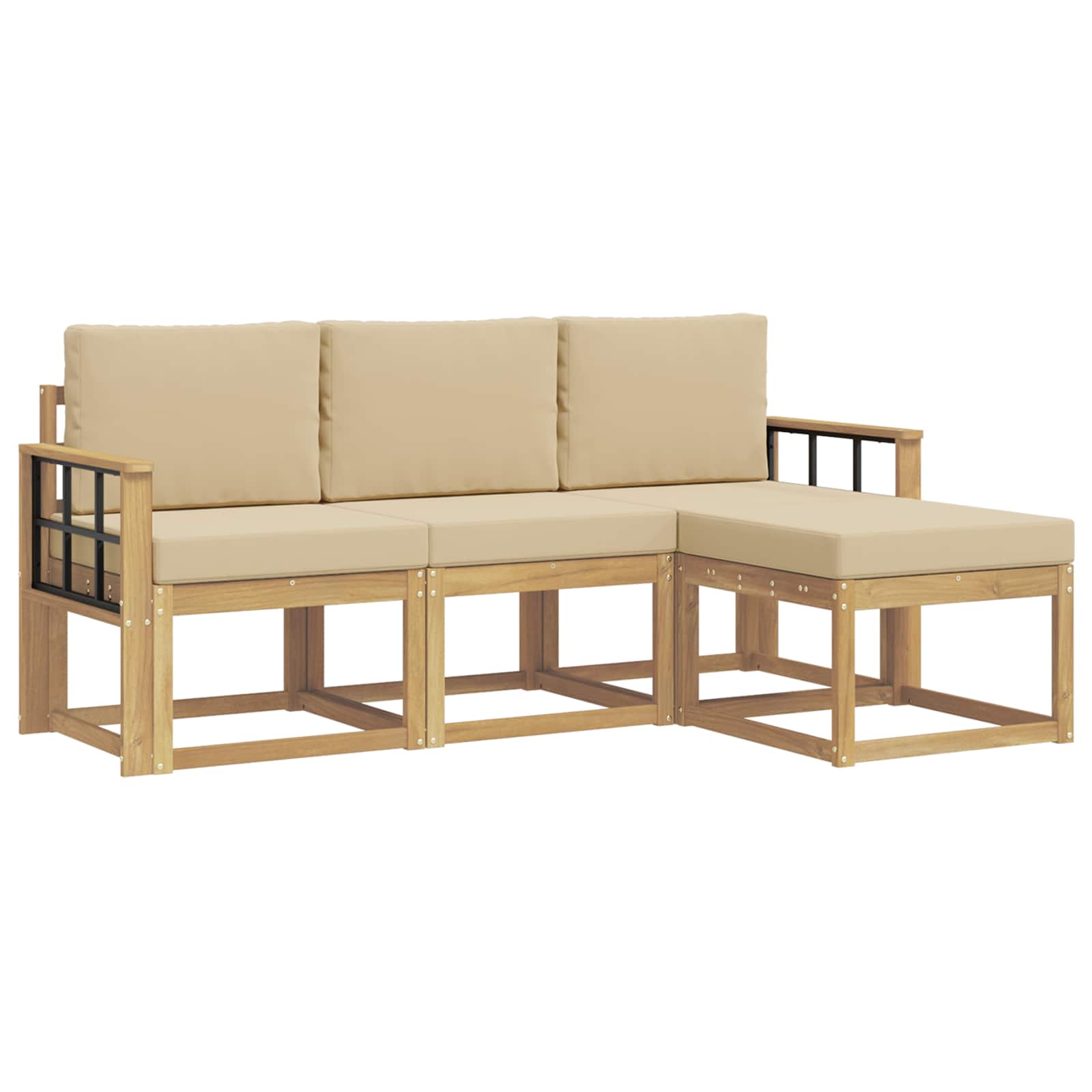 vidaXL Zestaw sof na zewnątrz 4 pcs