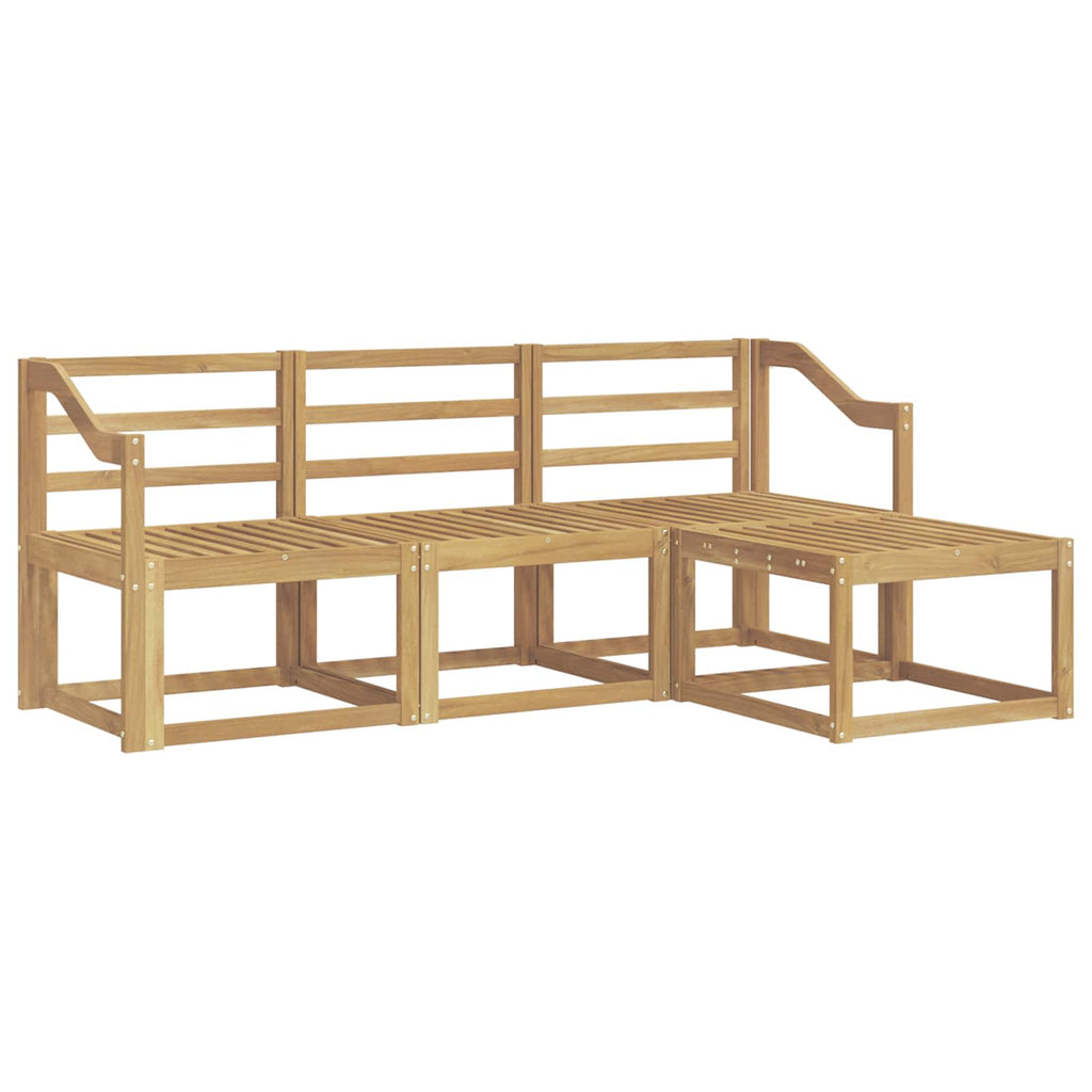 vidaXL Zestaw sof na zewnątrz 4 pcs Biały 185,5 x 122,5 x 73 cm