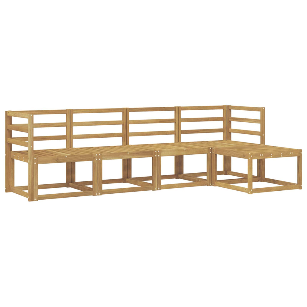 vidaXL Zestaw sof na zewnątrz 5 pcs Biały 245 x 122,5 x 73 cm