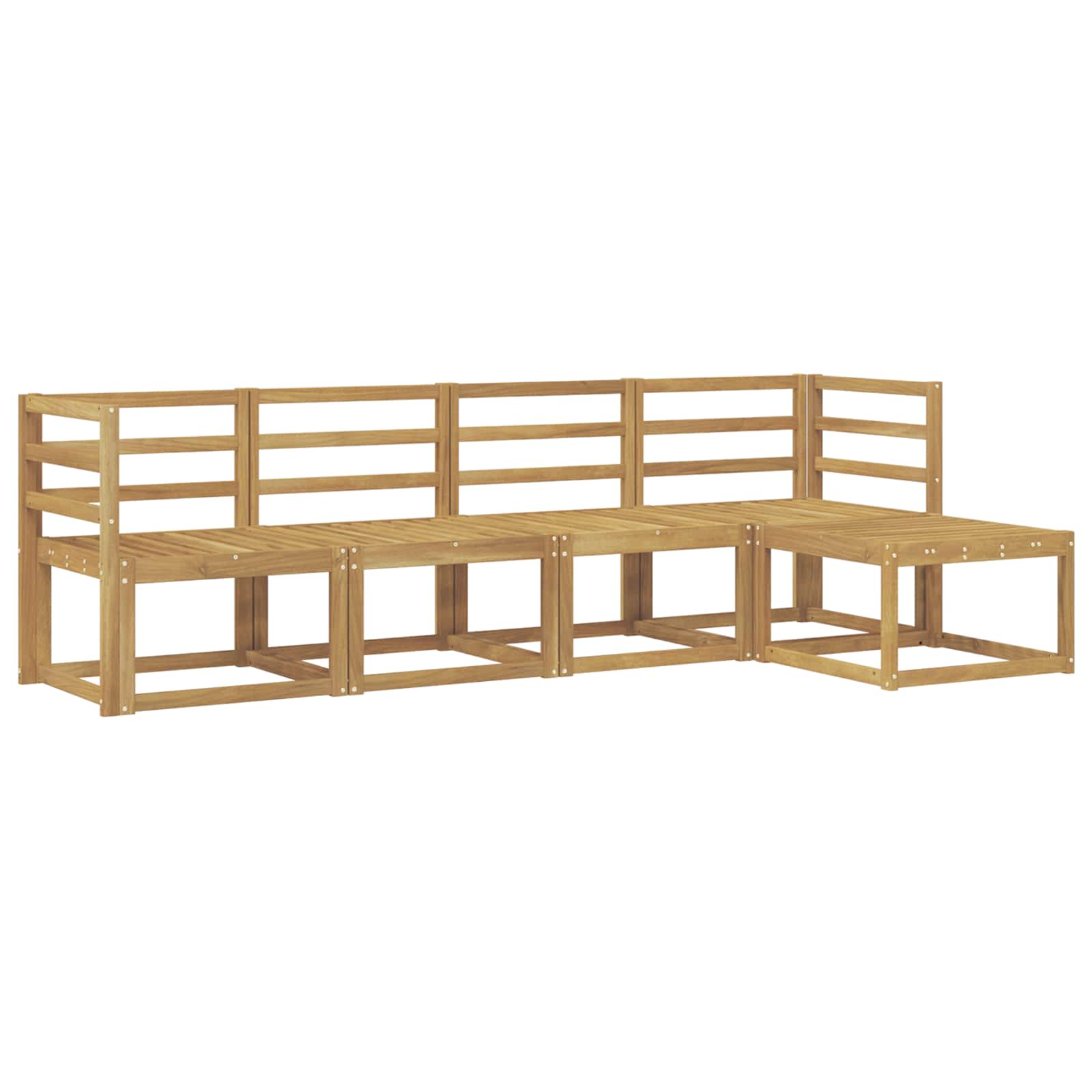 vidaXL Zestaw sof na zewnątrz 5 pcs Biały 245 x 122,5 x 73 cm