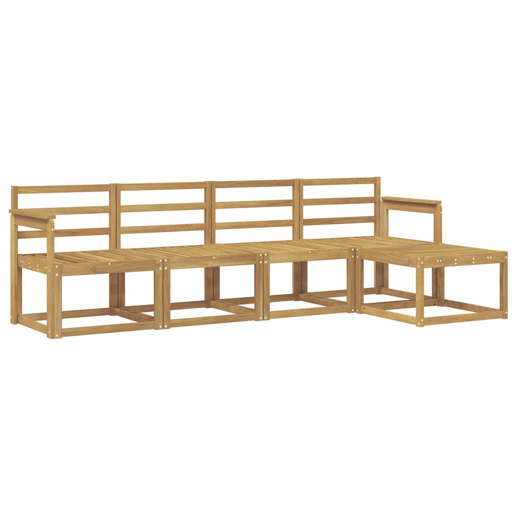 vidaXL Zestaw sof na zewnątrz 5 pcs Biały 249 x 122,5 x 73 cm