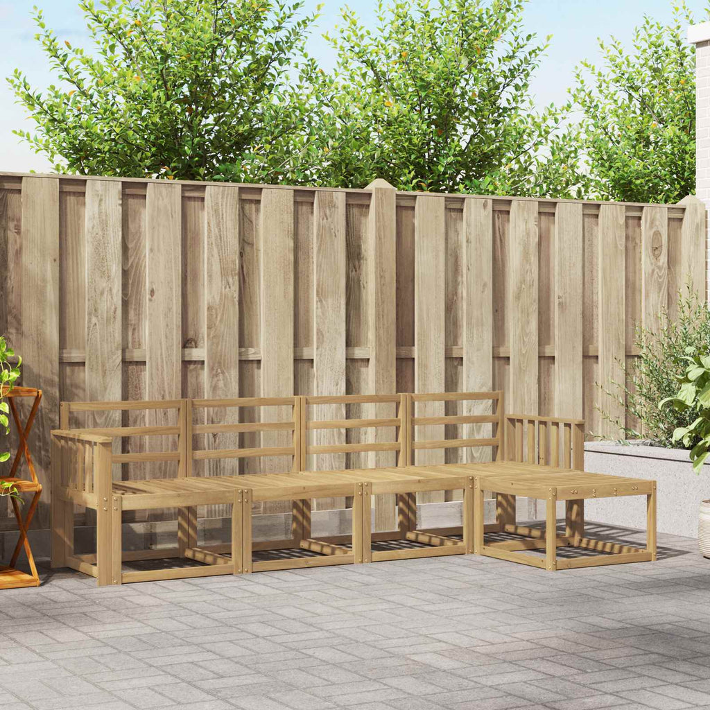 vidaXL Zestaw sof na zewnątrz 5 pcs Biały 249 x 122,5 x 73 cm