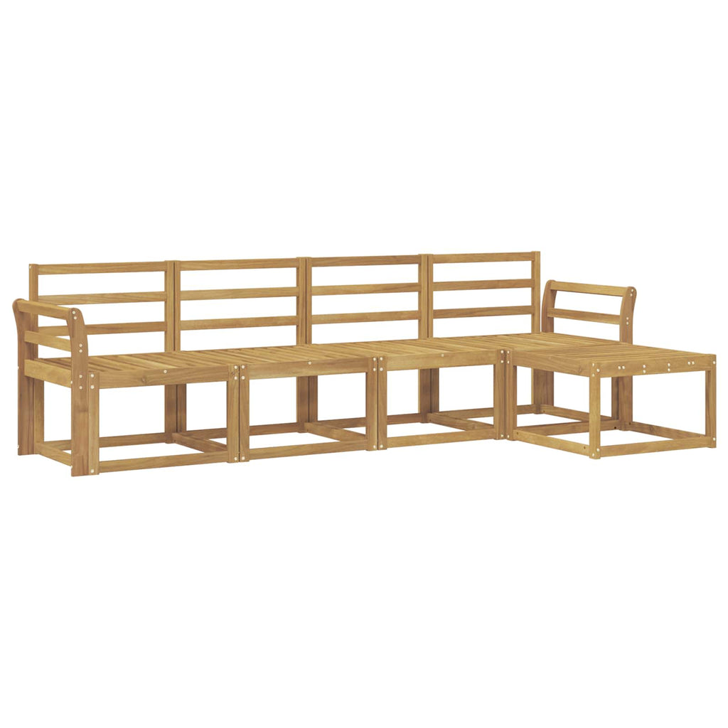 vidaXL Zestaw sof na zewnątrz 5 pcs Biały 253 x 122,5 x 73 cm