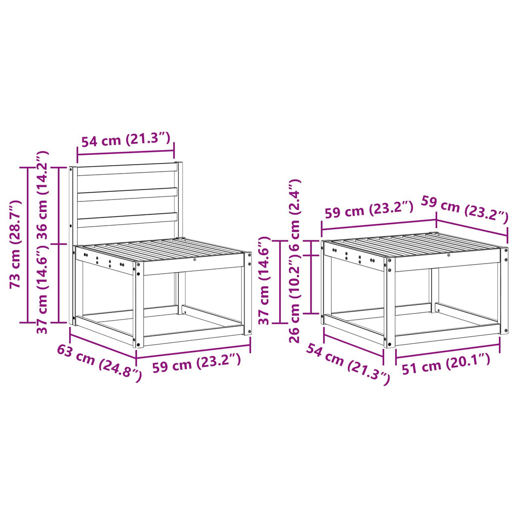 vidaXL Zestaw sof na zewnątrz 5 pcs Biały 249 x 122,5 x 73 cm