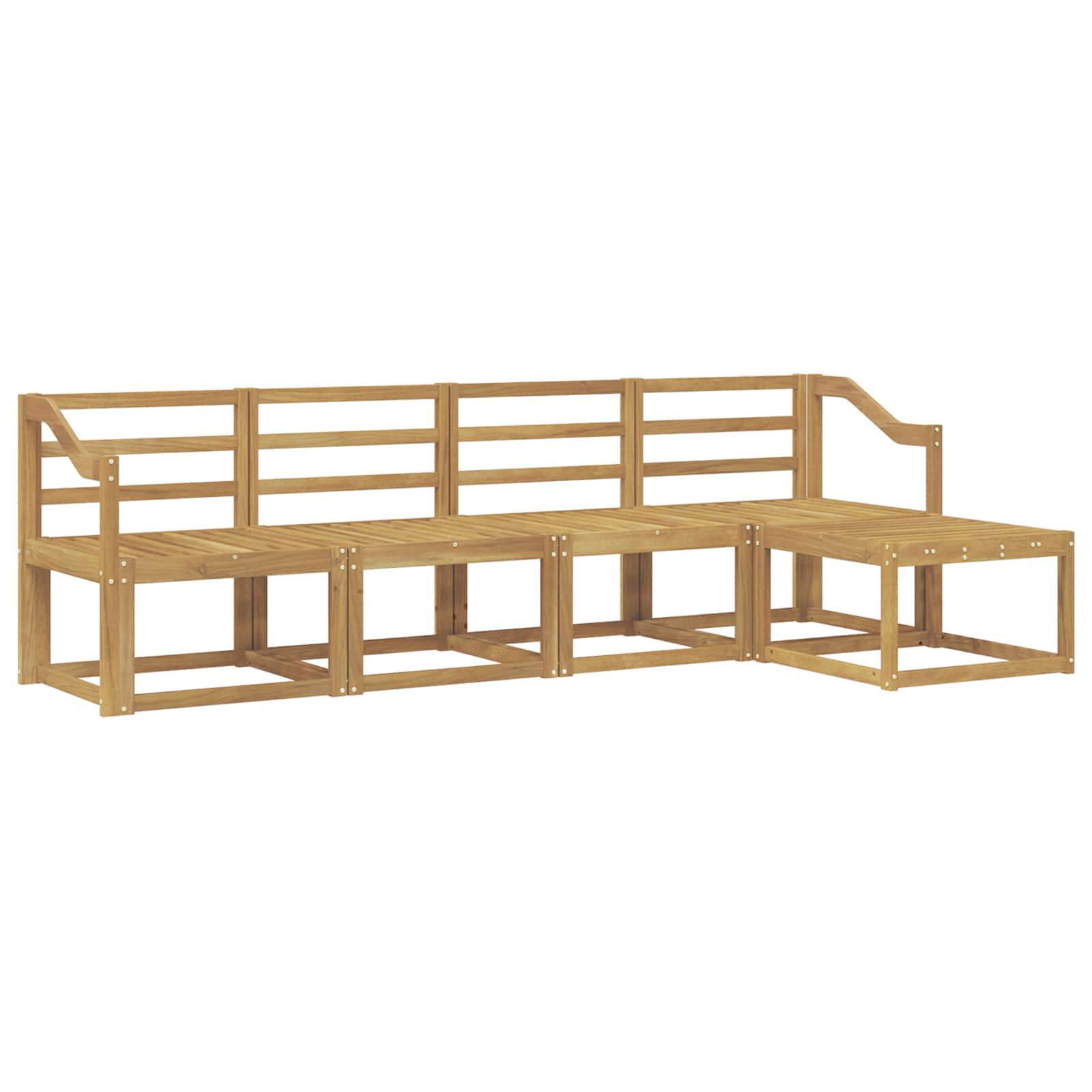 vidaXL Zestaw sof na zewnątrz 5 pcs Biały 245 x 122,5 x 73 cm