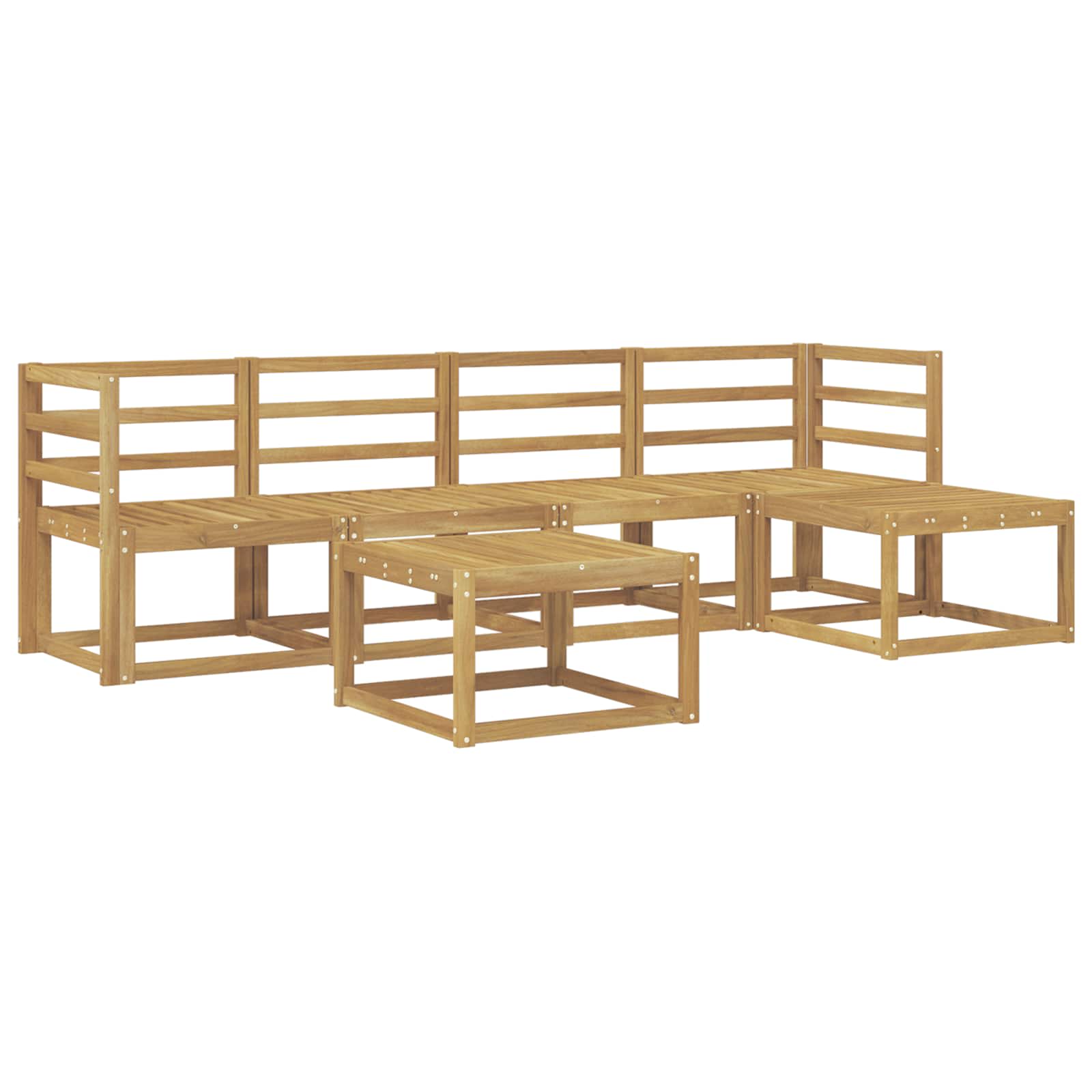 vidaXL Zestaw sof na zewnątrz 6 pcs Biały 59 x 59 x 37 cm