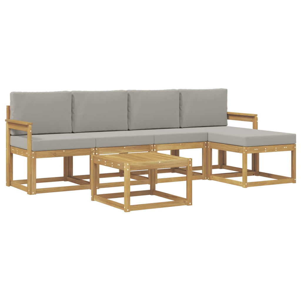 vidaXL Zestaw sof na zewnątrz 6 pcs Biały i jasnoszary 59 x 59 x 37 cm