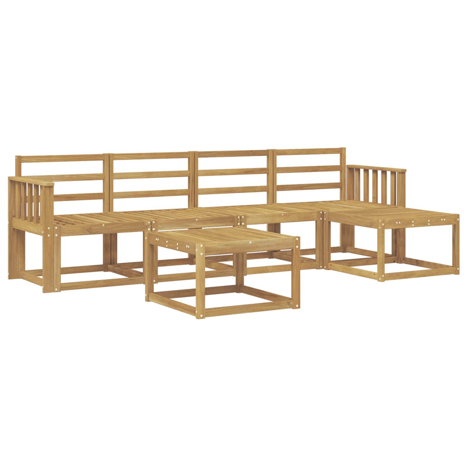 vidaXL Zestaw sof na zewnątrz 6 pcs Biały 59 x 59 x 37 cm