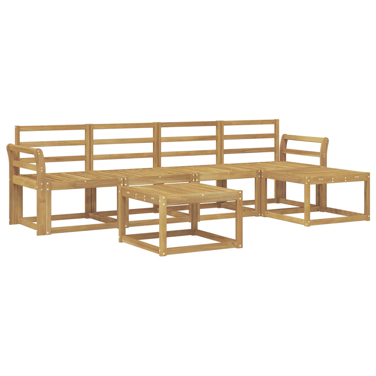 vidaXL Zestaw sof na zewnątrz 6 pcs Biały 59 x 59 x 37 cm