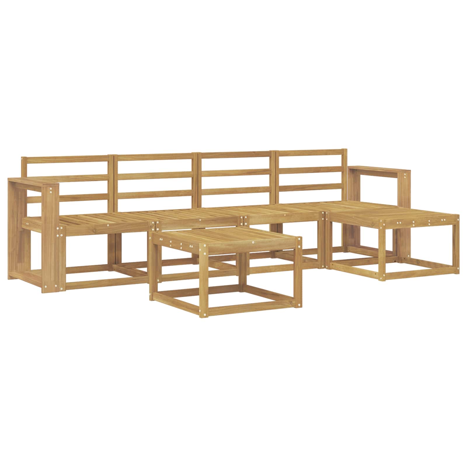 vidaXL Zestaw sof na zewnątrz 6 pcs Biały 59 x 59 x 37 cm