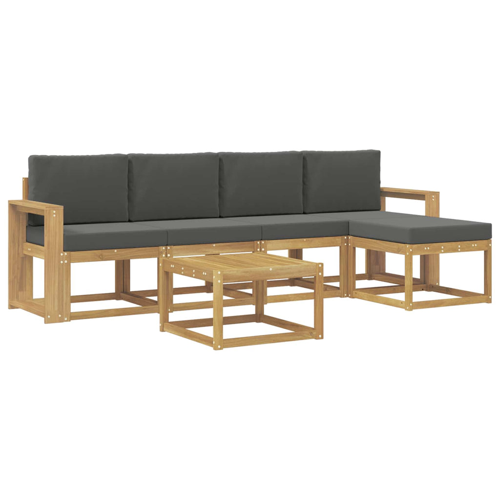 vidaXL Zestaw sof na zewnątrz z poduszką 6 pcs Biały i antracyt