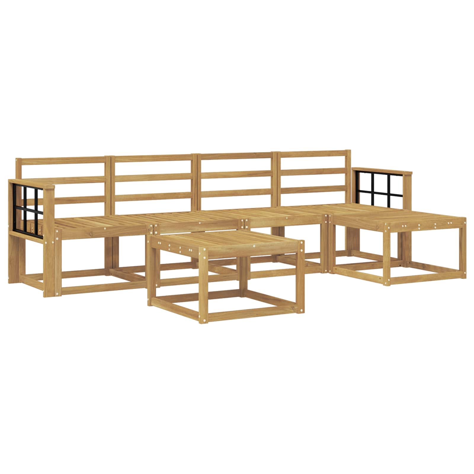 vidaXL Zestaw sof na zewnątrz 6 pcs Biały 59 x 59 x 37 cm