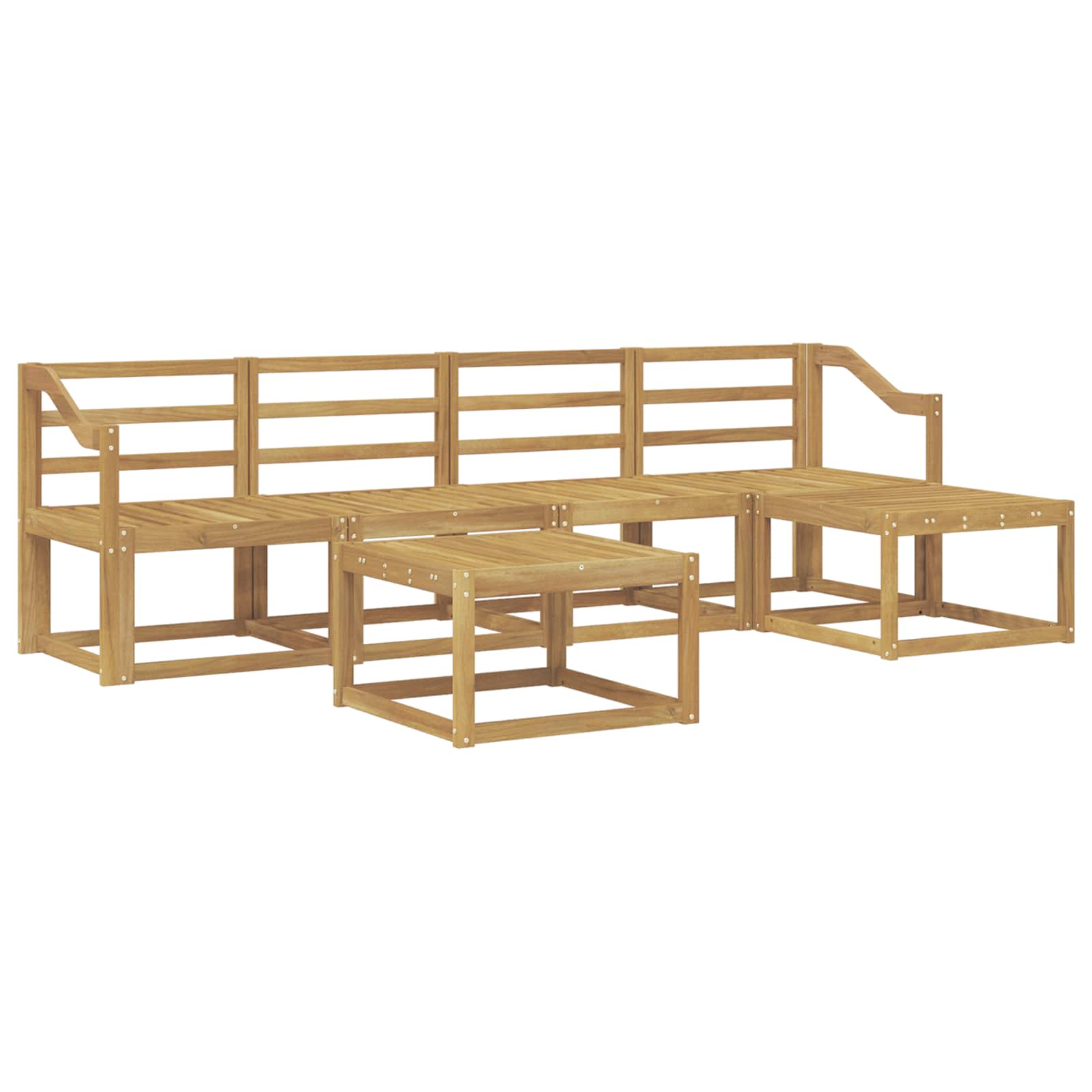 vidaXL Zestaw sof na zewnątrz 6 pcs Biały 59 x 59 x 37 cm