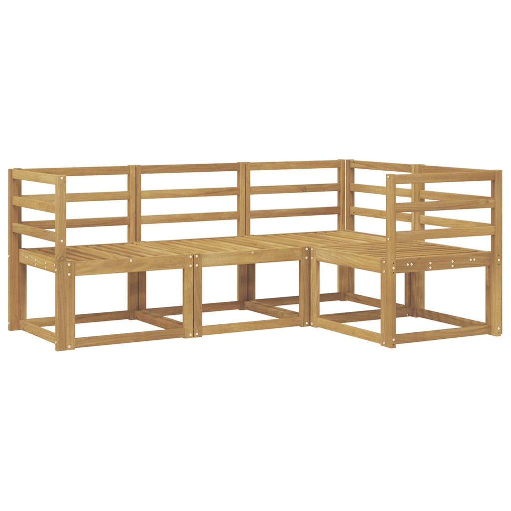 vidaXL Zestaw sof na zewnątrz 4 pcs Biały 185,5 x 126,5 x 73 cm