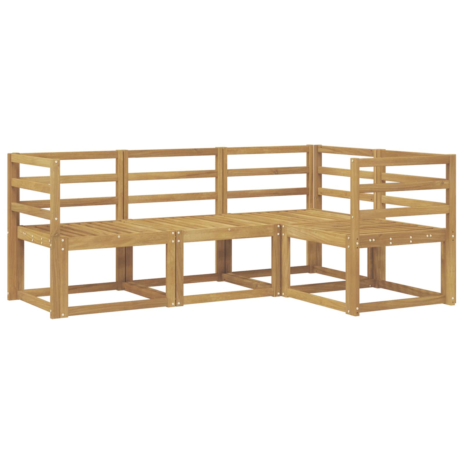 vidaXL Zestaw sof na zewnątrz 4 pcs Biały 185,5 x 126,5 x 73 cm