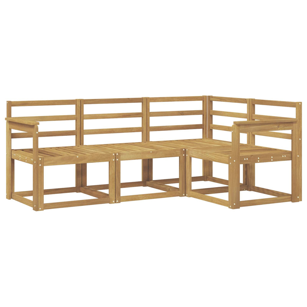 vidaXL Zestaw sof na zewnątrz 4 pcs Biały 187,5 x 128,5 x 73 cm