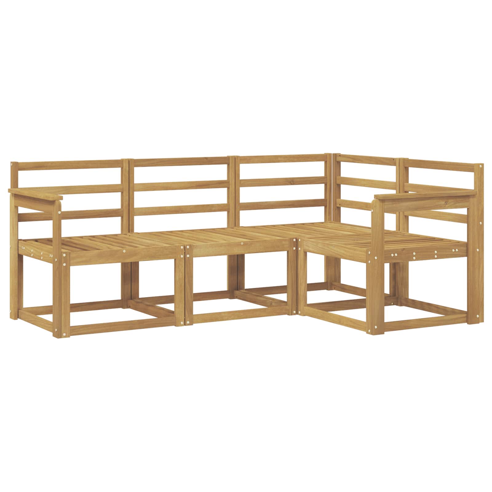 vidaXL Zestaw sof na zewnątrz 4 pcs Biały 187,5 x 128,5 x 73 cm