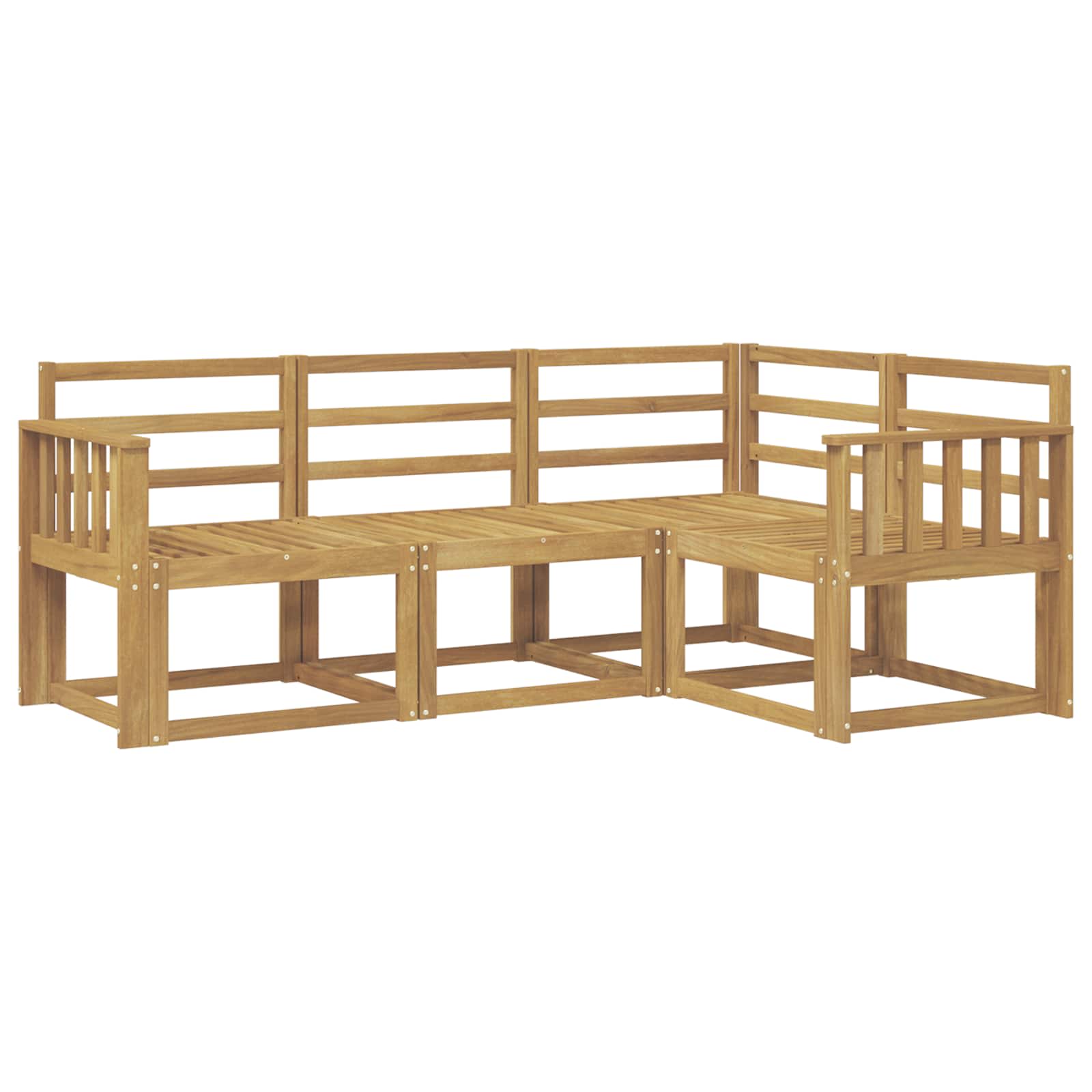 vidaXL Zestaw sof na zewnątrz 4 pcs Biały 187,5 x 128,5 x 73 cm