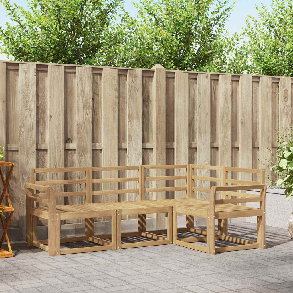 vidaXL Zestaw sof na zewnątrz 4 pcs Biały 190 x 130,5 x 73 cm