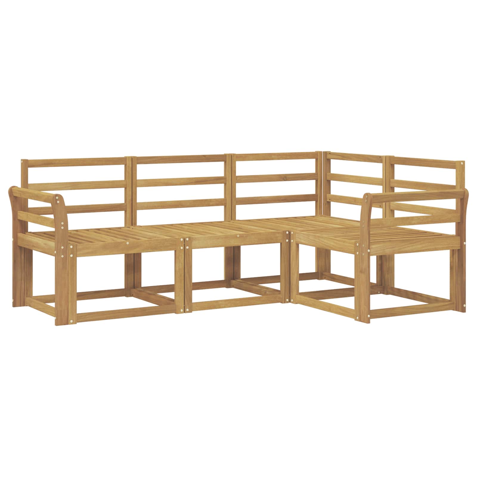 vidaXL Zestaw sof na zewnątrz 4 pcs Biały 190 x 130,5 x 73 cm