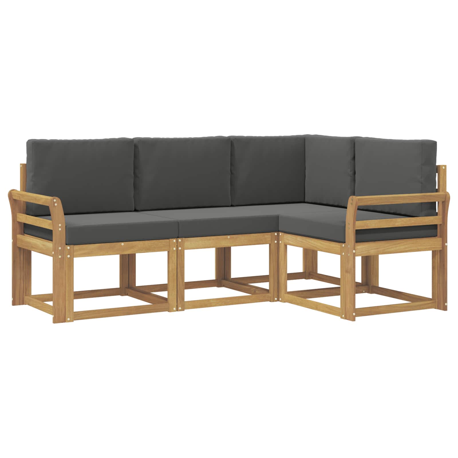 vidaXL Zestaw sof na zewnątrz z poduszką 4 pcs Biały i antracyt