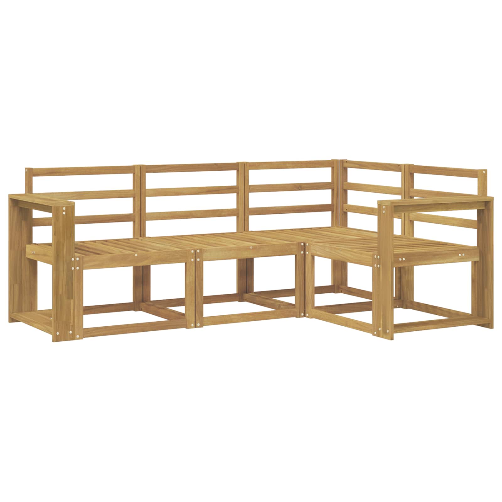 vidaXL Zestaw sof na zewnątrz 4 pcs Biały 191,5 x 132,5 x 73 cm