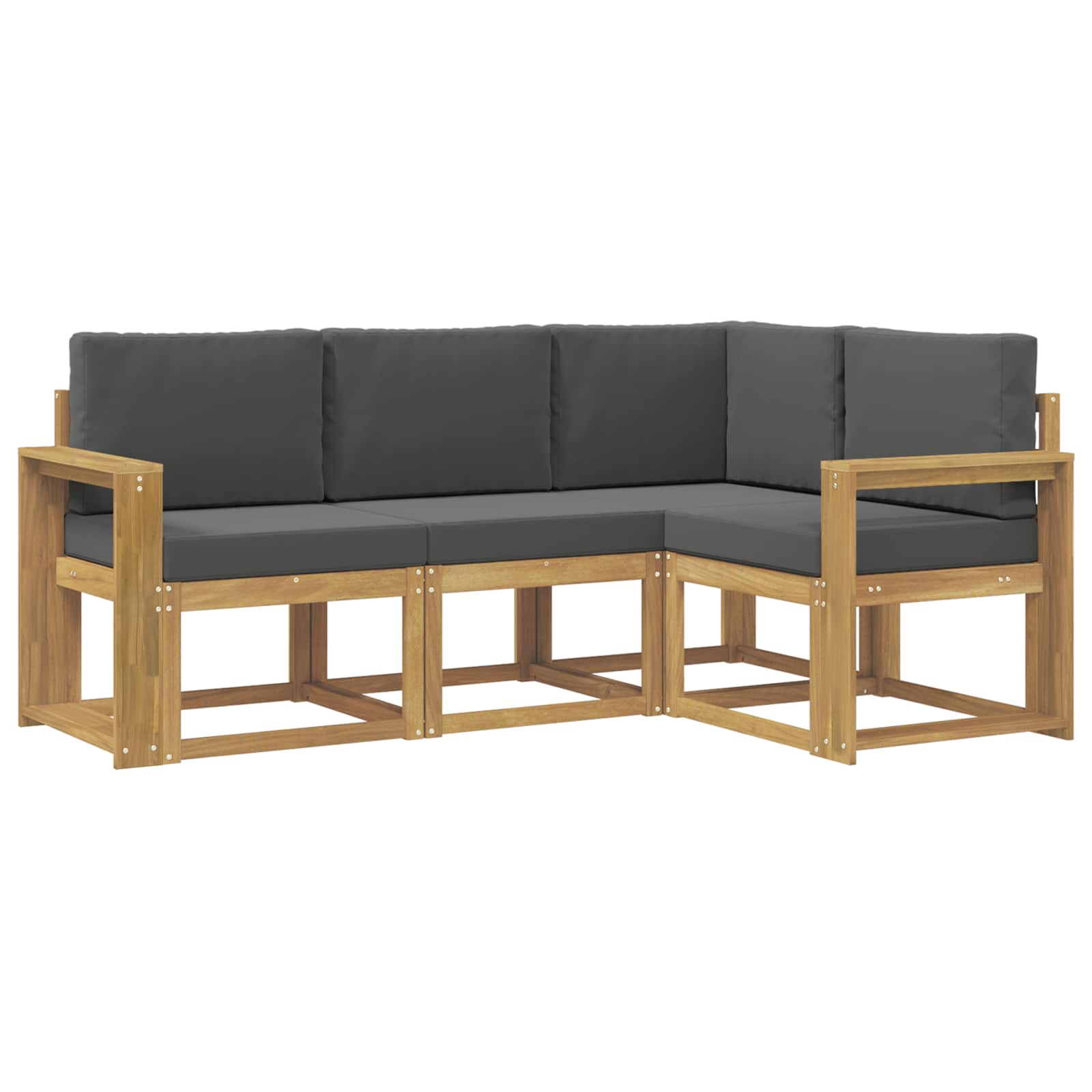 vidaXL Zestaw sof na zewnątrz z poduszką 4 pcs Biały i antracyt