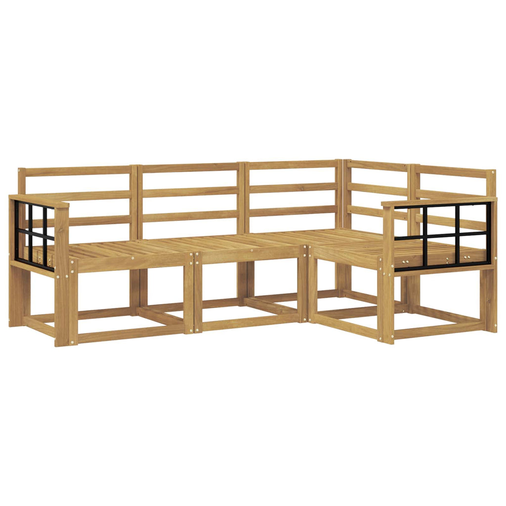vidaXL Zestaw sof na zewnątrz 4 pcs Biały 187,5 x 128,5 x 73 cm