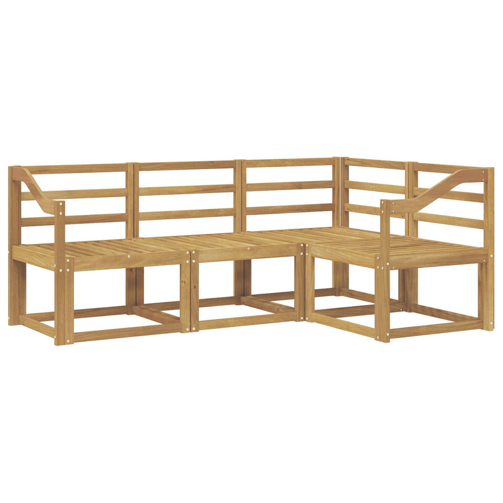vidaXL Zestaw sof na zewnątrz 4 pcs Biały 185,5 x 126,5 x 73 cm