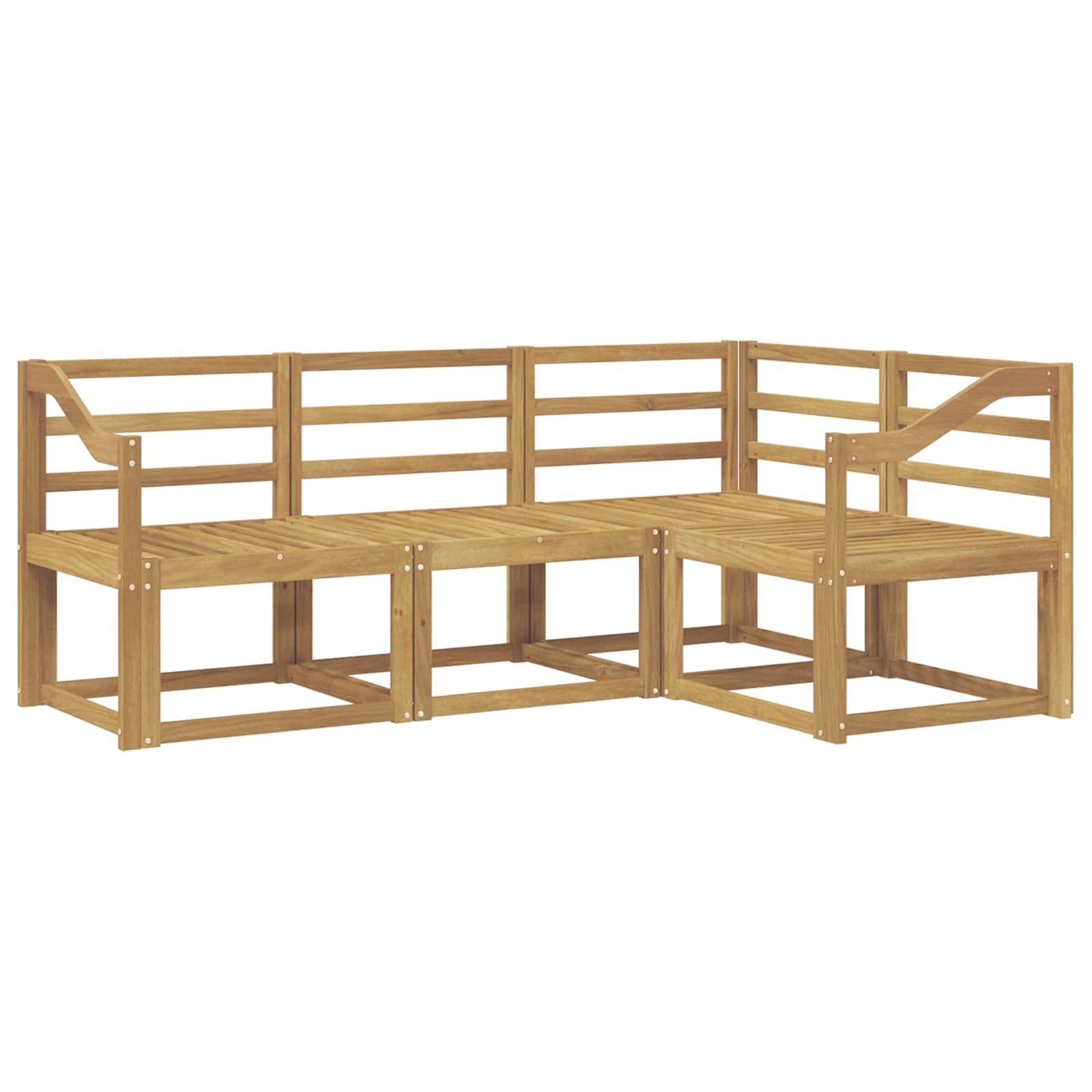 vidaXL Zestaw sof na zewnątrz 4 pcs Biały 185,5 x 126,5 x 73 cm