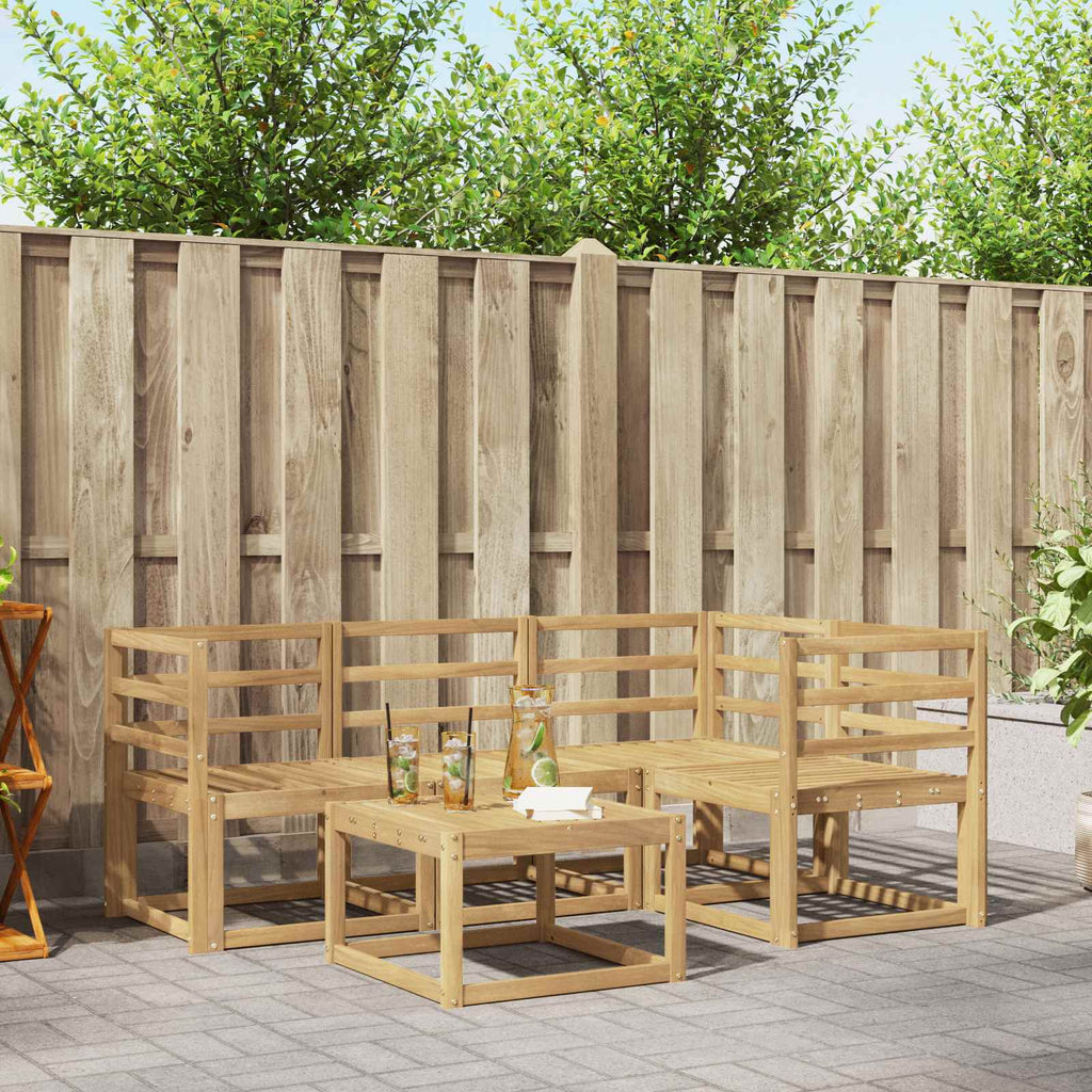 vidaXL Zestaw sof na zewnątrz 5 pcs Biały 59 x 59 x 37 cm