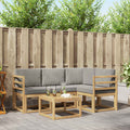 vidaXL Zestaw sof na zewnątrz 5 pcs Biały i jasnoszary 59 x 59 x 37 cm
