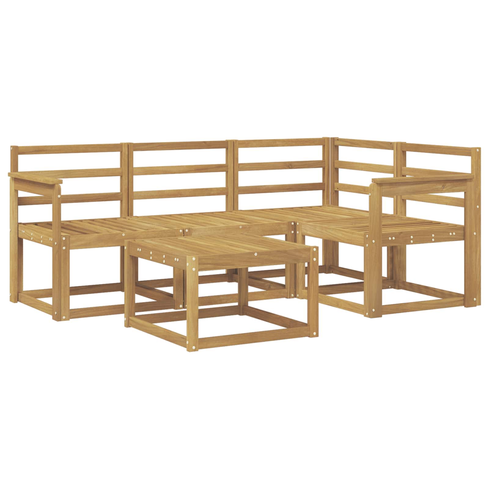 vidaXL Zestaw sof na zewnątrz 5 pcs Biały 59 x 59 x 37 cm