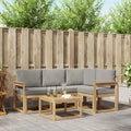 vidaXL Zestaw sof na zewnątrz 5 pcs Biały i jasnoszary 59 x 59 x 37 cm