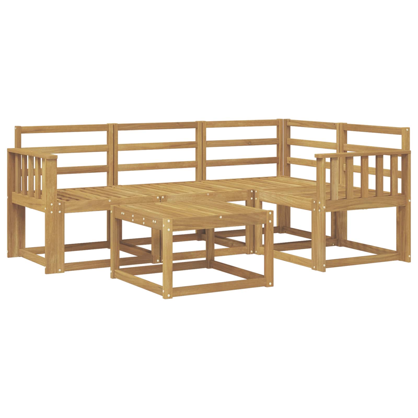 vidaXL Zestaw sof na zewnątrz 5 pcs Biały 59 x 59 x 37 cm