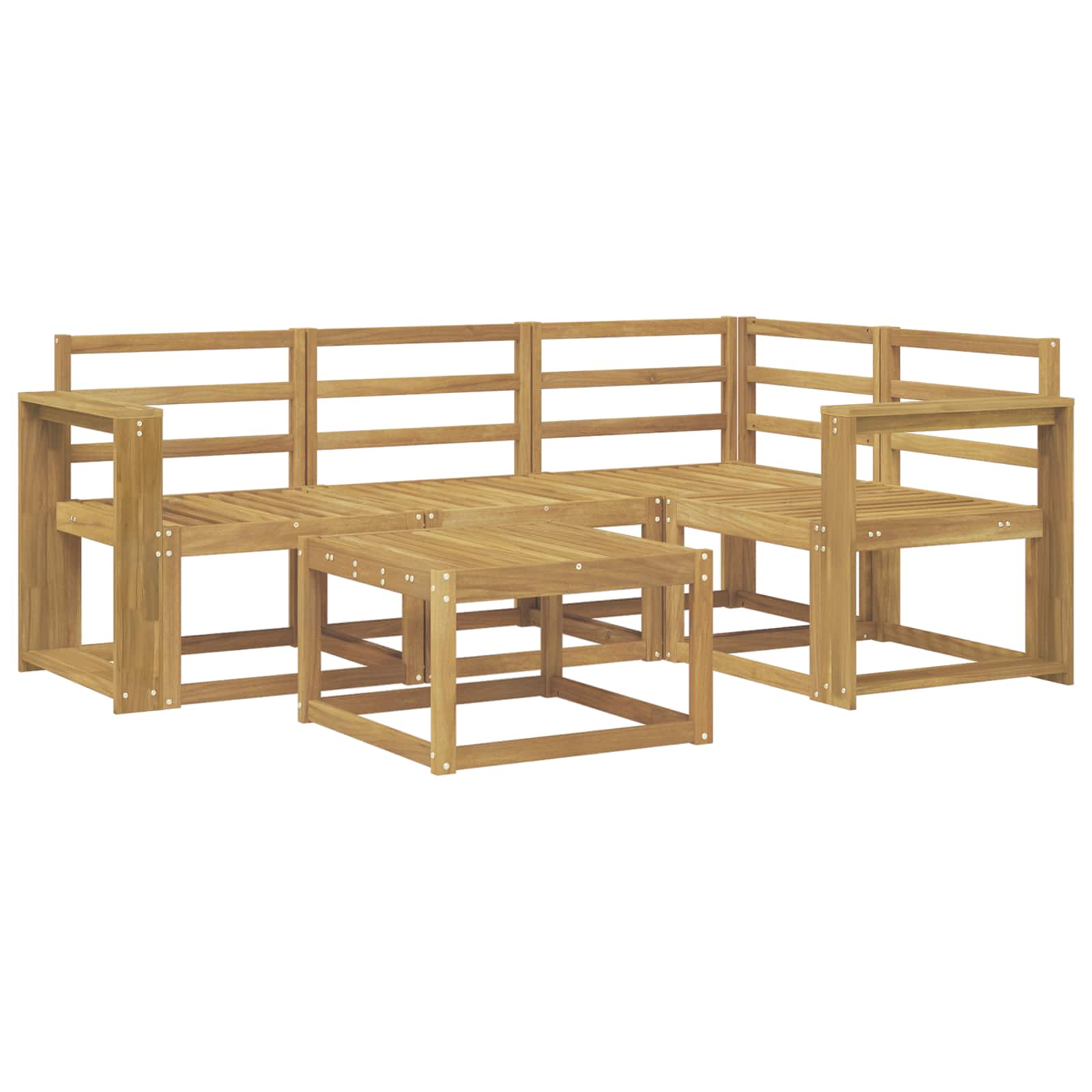 vidaXL Zestaw sof na zewnątrz 5 pcs Biały 59 x 59 x 37 cm