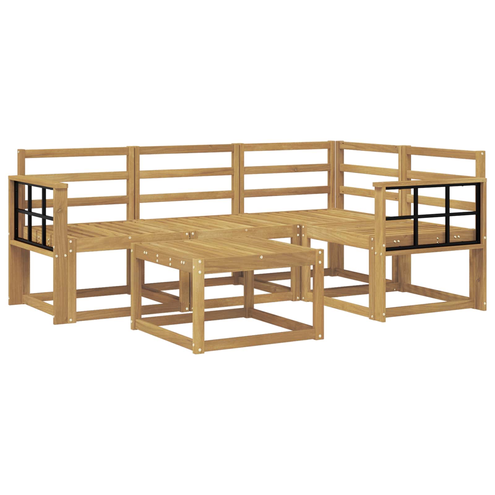 vidaXL Zestaw sof na zewnątrz 5 pcs Biały 59 x 59 x 37 cm