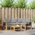 vidaXL Zestaw sof na zewnątrz 5 pcs Biały i jasnoszary 59 x 59 x 37 cm