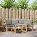 vidaXL Zestaw sof na zewnątrz 5 pcs Biały i jasnoszary 59 x 59 x 37 cm