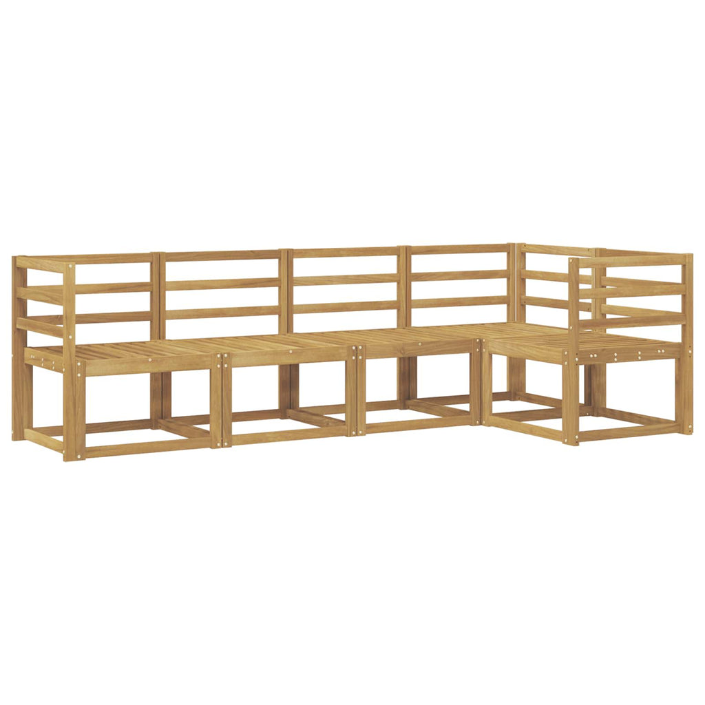 vidaXL Zestaw sof na zewnątrz 5 pcs Biały Lite Drewno Akacji